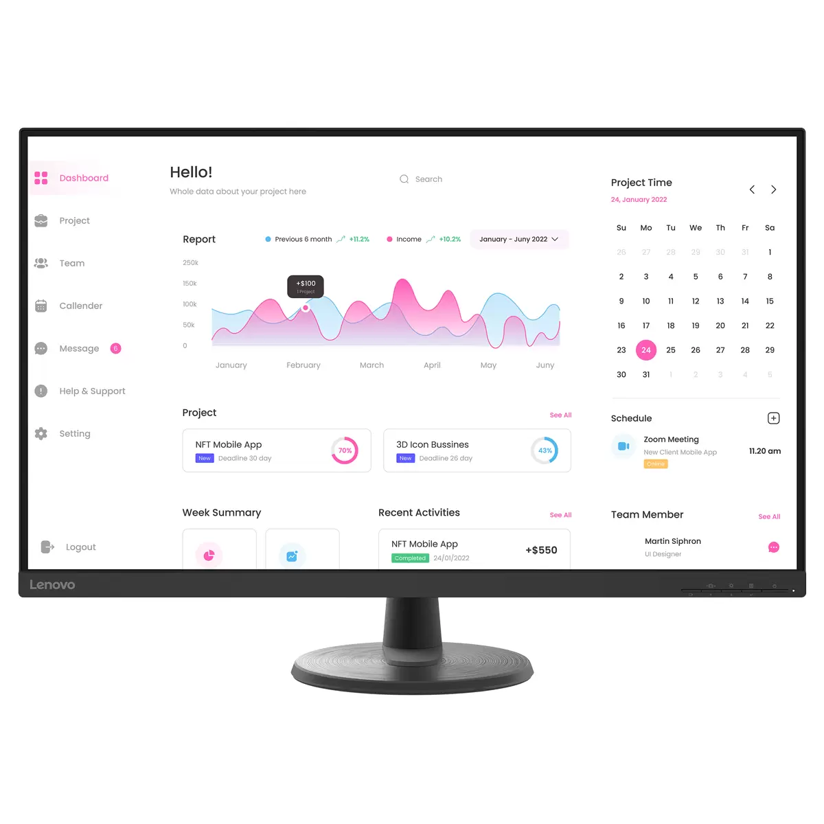 Lenovo 31.5" D32-40 FHD Monitor