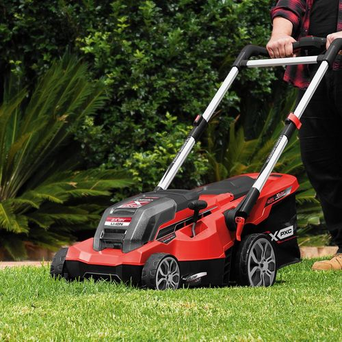 Pxc 2 x 18v telescopic lawn mower kit sale