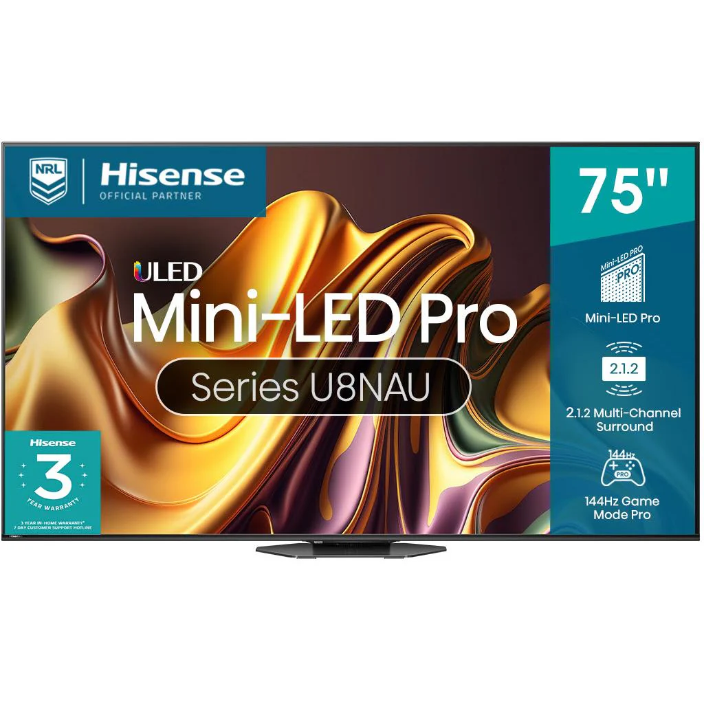 Hisense 75" U8NAU 4K ULED QD Mini-LED PRO Smart TV [2024]