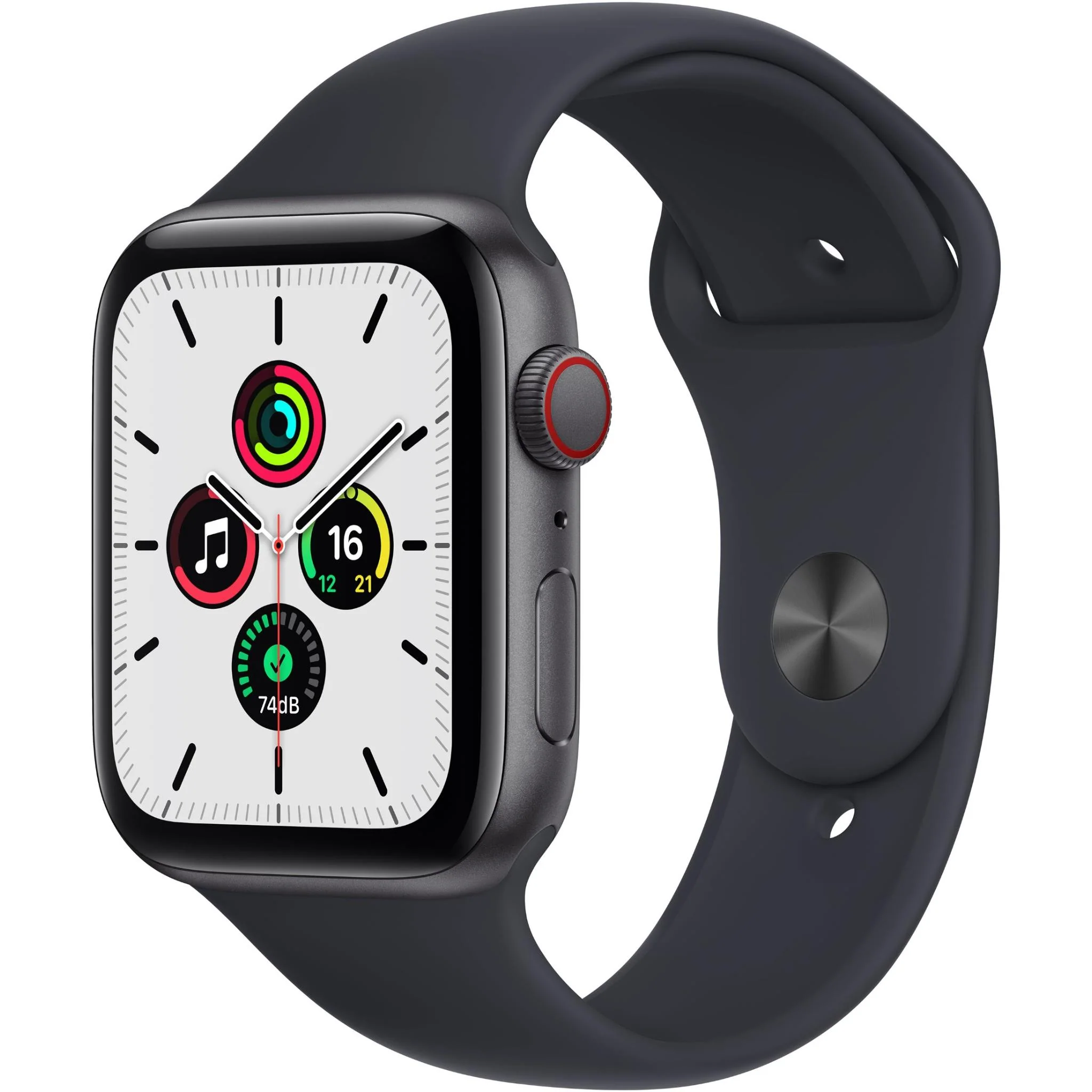 Apple Watch SE 44mm Space Grey Aluminium Case With Sport Band GPS + Cellular