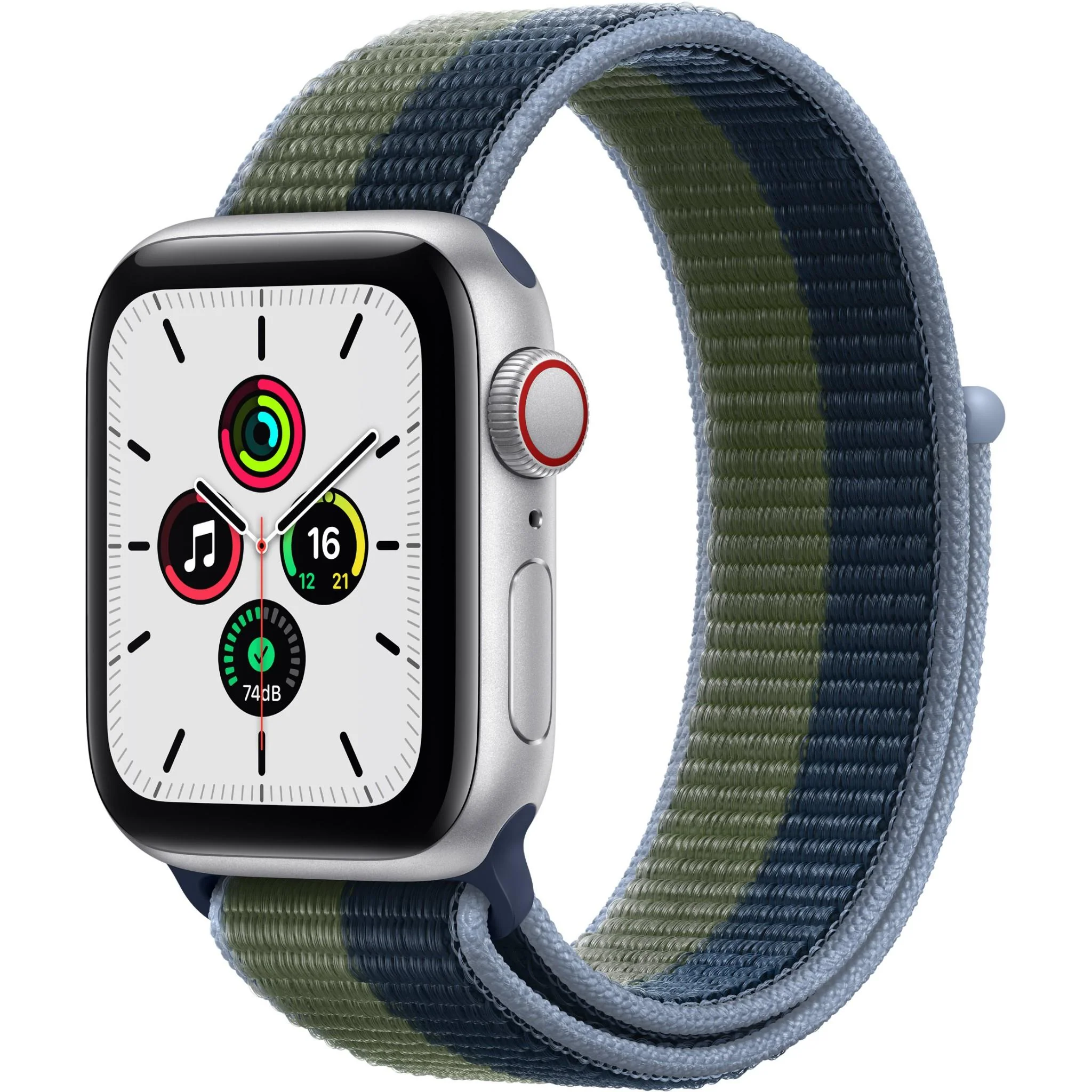 Apple Watch SE 40mm Silver Aluminium Case With Sport Loop GPS + Cellular