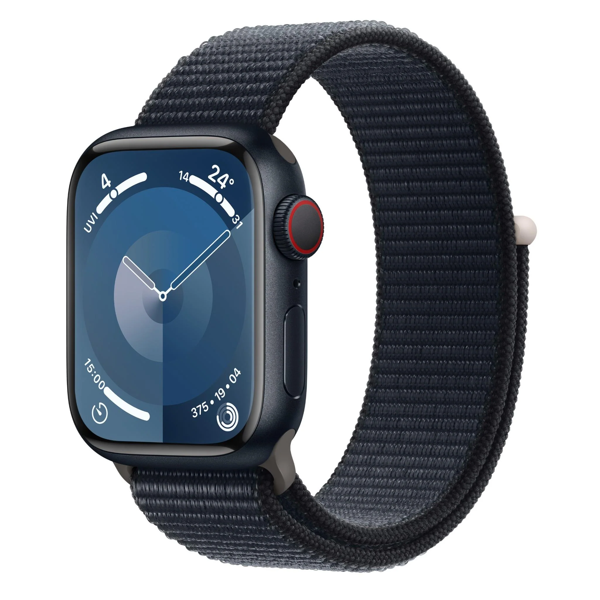 Apple Watch Series 9 41mm Midnight Aluminium Case GPS + Cellular Sport Loop